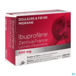Ibuprofène 400 mg — Zentiva - 12 Comprimés