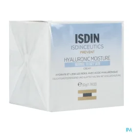 Isdin Hyaluronic Moisture Crème hydratante visage et anti-âge peaux normales à mixtes Prevent 50g