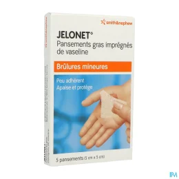 JELONET PANSEMENT Gras 5cmx5cm - 5 Pansements