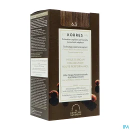 KORRES Huile d'argan Coloration Permanente BLOND FONCÉ DORÉ 6.3