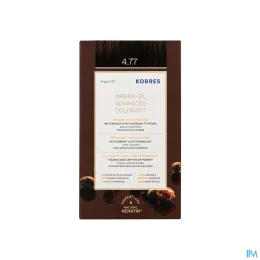 KORRES Huile d'argan Coloration Permanente CHATAIN NATUREL MARRON INTENSE 4.77