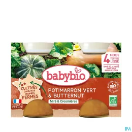 la 1Ère Recette de Nos Fermes Potimarron Vert & Butternut Dès 4 Mois 2 x 130 g