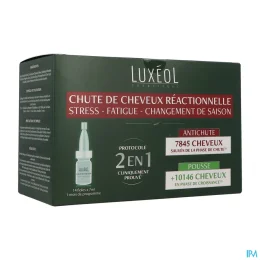 Luxéol Chute de Cheveux Réactionnelle Protocole 2 en 1