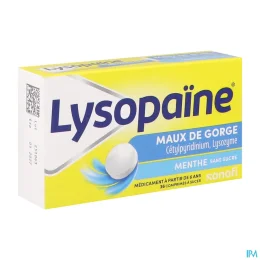 Lysopaïne Maux de Gorge — 36 Comprimés à Sucer - Menthe Maux de Gorge