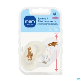 MAM Kit Sucette Anatomique & Attache-Sucette +18 mois