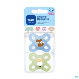 MAM Original Naissance Sucettes Silicone 0-2 mois