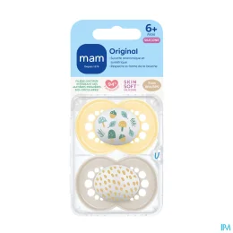 MAM Original Sucettes Anatomiques Silicone 6 Mois et +