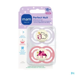 MAM Perfect Nuit Sucettes Silicone 18 mois et +