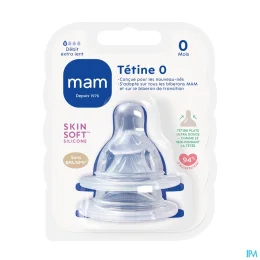 MAM Tétines silicone x2 — Débit 0 Extra Lent