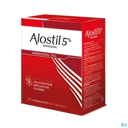 Minoxidil 5% — Alostil - 3 Flacons