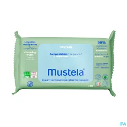 Mustela Lingettes Nettoyantes Visage, Mains et Siège