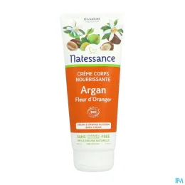 Natessance Crème Corps Nourrissante Argan et Fleur d'Oranger Bio