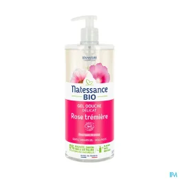 Natessance Gel Douche Délicat Rose Trémière