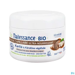Natessance Masque Capillaire Ultra-Nourrissant Karité Bio & kératine végétale