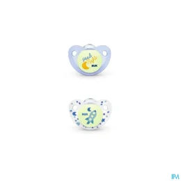 NUK Night & Day 2 Sucettes Silicone 18-36 Mois