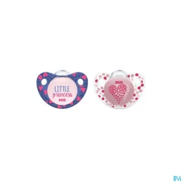 NUK Trendline 2 Sucettes Silicone 6-18 Mois