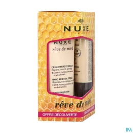 Nuxe Rêve de Miel Crème Mains et Ongles + Stick Lèvres Hydratant