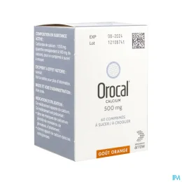 Orocal 500mg 60 comprimés à sucer