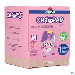 ORTOPAD GIRLS PANSEMENT OCCULAIRE Taille Medium - 50 Pansements pour Fille