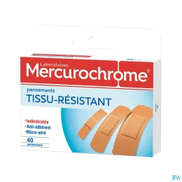 Pansements Tissu-Résistant 40 Unités
