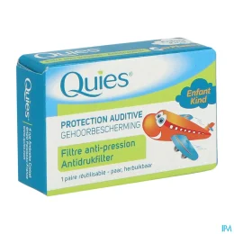 Quies Protection Auditive pour Avion Bouchons d'Oreilles Enfants