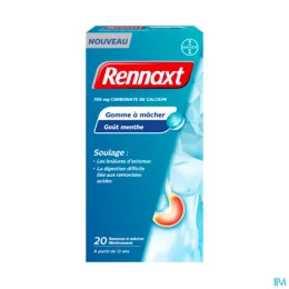 Rennaxt Gomme à Mâcher Goût Menthe