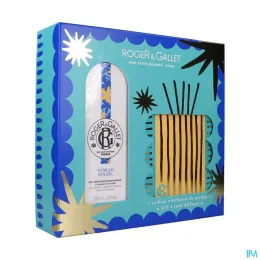 Roger et Gallet Coffret Eau Parfumée Bienfaisante et Diffuseur de Parfum — Vanille Soleil