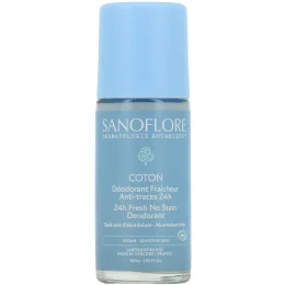 Sanoflore Déodorant Fraicheur Bio Anti-traces 24h Coton