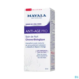SkinSolution Anti-Age Pro Soin de Nuit Chrono-Biologique 30 ml
