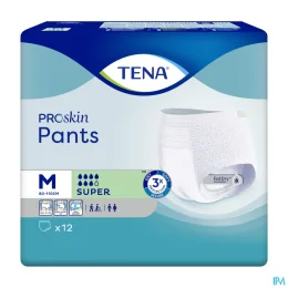 TENA PROSKIN PANTS SUPER Taille M - 12 Pants pour Incontinence