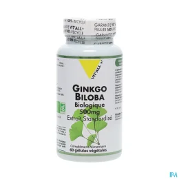 Vit'All+ Ginkgo Biloba Bio Extrait Standardise 500mg 60 Gélules