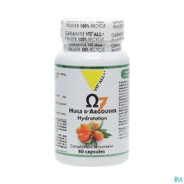 Vit'All+ OMEGA 7 500mg Huile d'Argousier 60 capsules