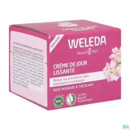 Weleda Crème de Jour Lissante Rose Musquée et Thé Blanc — Pot 40 mL