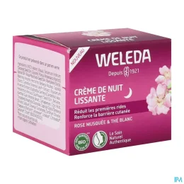 Weleda Crème de Nuit Lissante Rose Musquée et Thé Blanc
