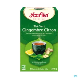 Yogi Tea Thé Vert Gingembre Citron Bio